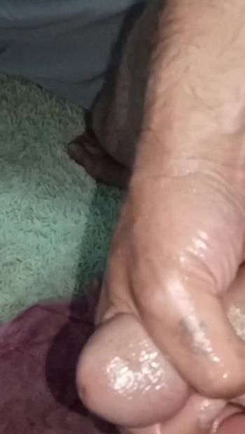 Hot moaning and busting a load big oiled cock ejaculation and nice orgasm