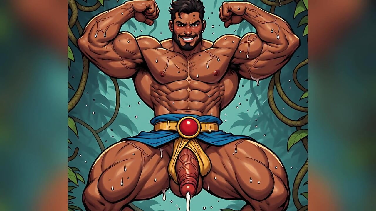 Jungle Warrior Men Fantasy Art