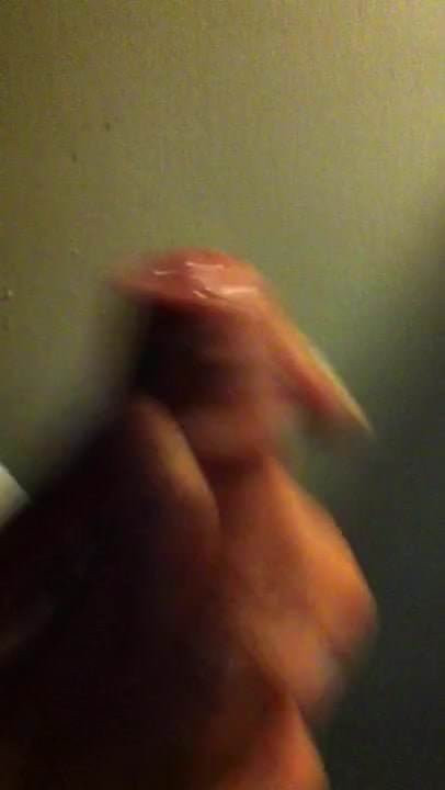 Stroking my uncut cock
