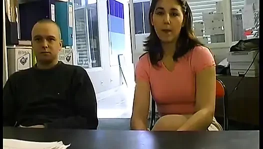 Teddy and Stephanie in a Casting for Hot.