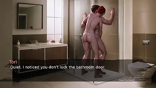 Сводная сестра хочет пососать хуй сводного брата в ванной