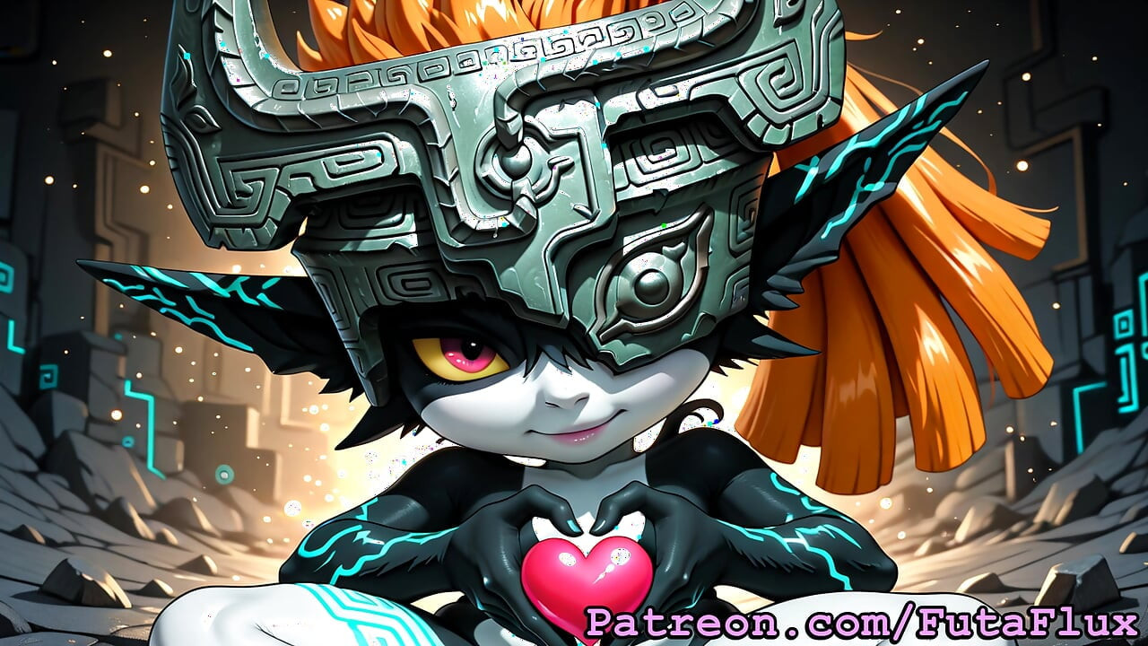 Futanari Midna จาก Zelda - ช่วยตัวเอง, ยิงน้ําเงี่ยน, ดูดควยตัวเอง