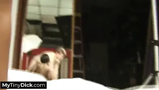A black beauty meets a tiny cock loser for the first time