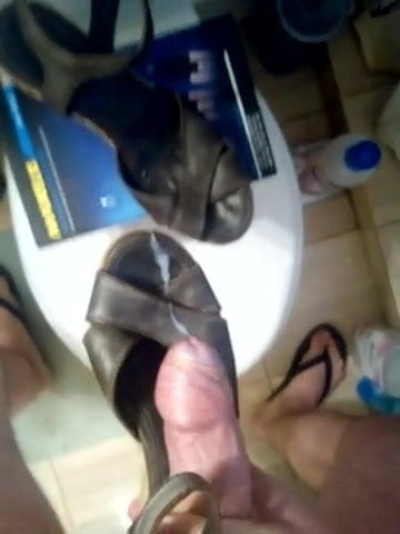 Cum on my girlfriend shoes 15#