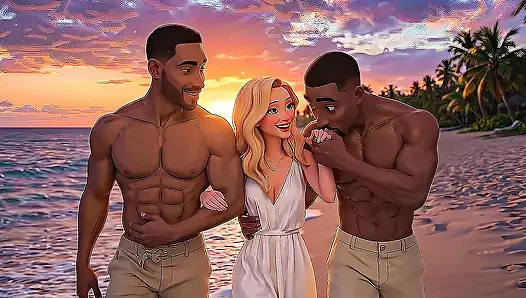 BLONDE WOMAN TAKEN AT THE BEACH BY A BBC