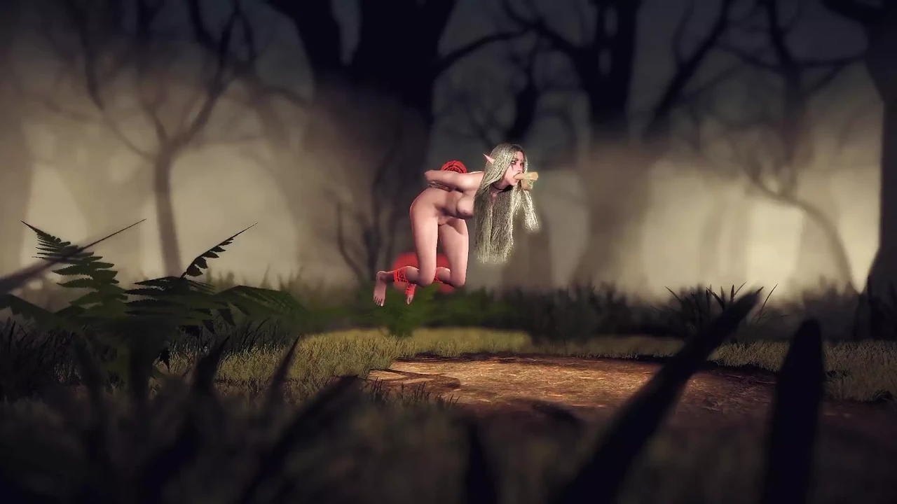 Elf fell in a Magic Dick Gangbang Trap in the forest - 3D Porn Short Clip