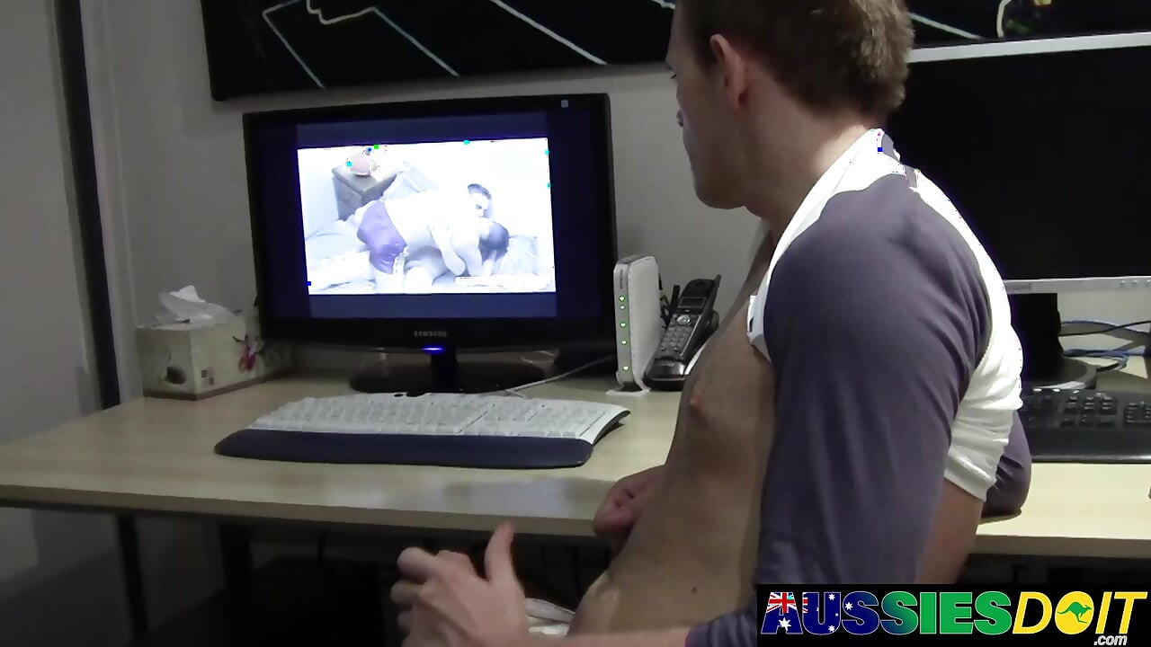 Mega Hung Charlie Tugs His Rock Hard Meat In Front OF The Camera First Time