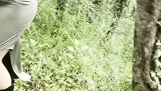 I get fucked by my ex, Polly Gardel porn actress, in show mode in the forest