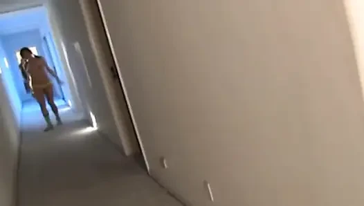 Sneaky Stepdaughter Watches Stepdad Masturbate
