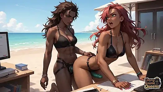 Four Ebony Queens. 1 Beach. Oral Sex, Threesomes. Hot, Filthy Slut. Horny, Porn.