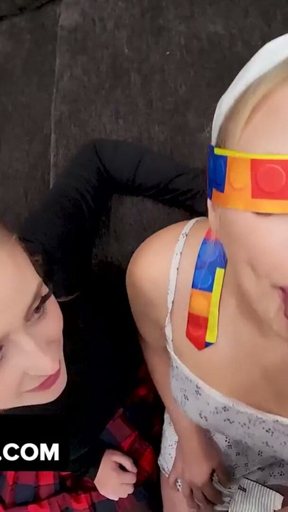 DadCrush - Beautiful Busty Teens Anna Claire Clouds & Laney Grey Take Turns Riding Stepdaddy's Cock | Clip 2