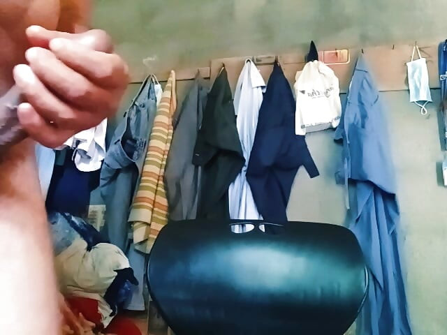 Asian Old man mastrubation big cock