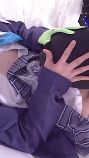 Captivating moment from "Enjoying Rough sex with Blue Archive Shiroko cosplayer, hentai shemale Femboy Crossdresser cosplay 4"
