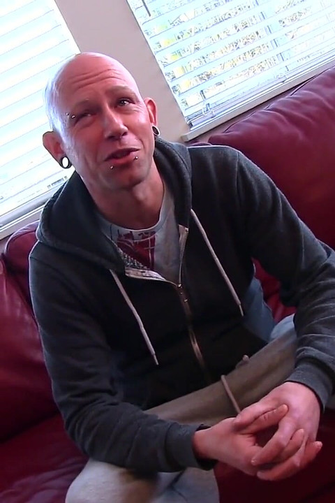 Bald Straight Rob Jerking Off His Large Shaft