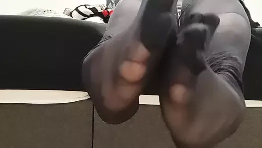 Feet in the nylon foot fetish
