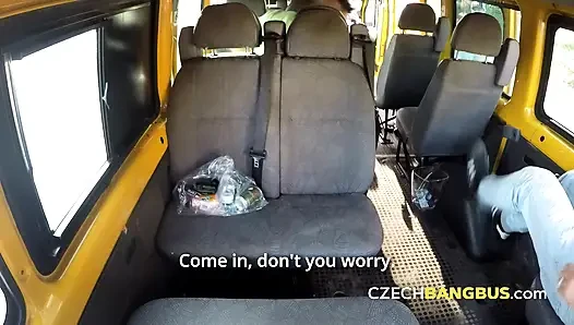 Blonde model joins a wild group fuck (Czech Bang Bus)