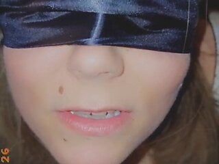 Submissive slut blindfolded degraded and was fed a nice load