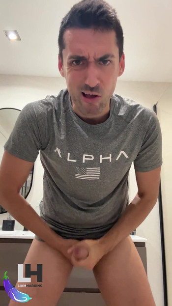 Memorable moment from "hot daddy jerks off like crazy and busts a thick load"