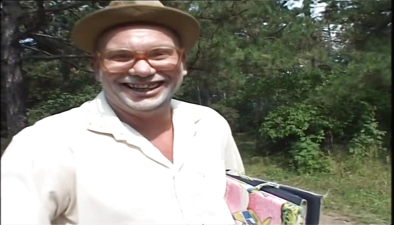 Teen Mariann Pisses and Fucks Horny Grandpa Outdoors