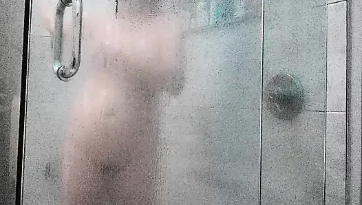 The shower scene with Asian step daughter Erin Luvin and her beautiful long nipples by andrewtatt