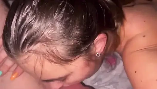 Morning Blowjob, Deepthroat with My Best Friend and Cum in Mouth