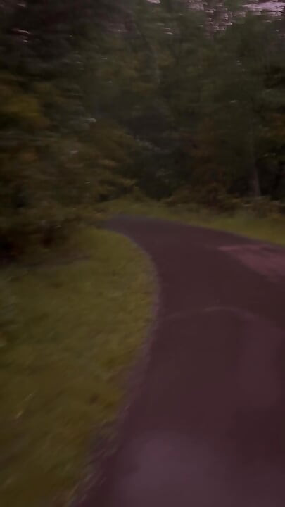 Left clothes in car for a barefoot naked walk in the rain down a lane never walked even clothed