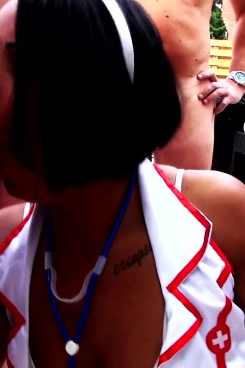 Dutch nurse takes good care of her patients cum before sponge bath