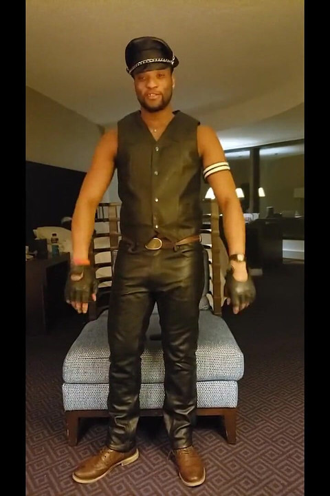 Kenniejai Strips and Dances in Leather