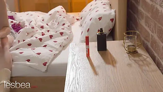 Lesbea Emily Pink and Lilith Liber romantic lesbian sex pussy licking and scissoring orgasms