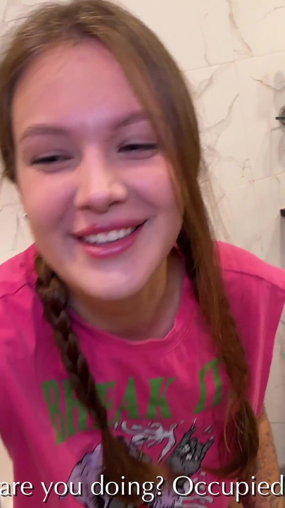 Suddenly Started Fucking My Stepsister in the Toilet. Free Use Stepsis.