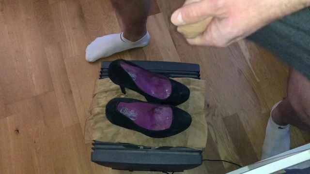 Cum on GF suede Plateau High Heels (5. Shot)