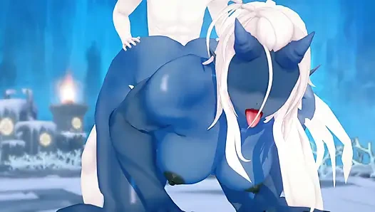 Извращенные Миры - Трахаю Грудастого Голубого Демона