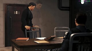 Séduction cybernétique par 1thousand - sexe sur la précintation, un flic sexy se fait éjaculer dessus