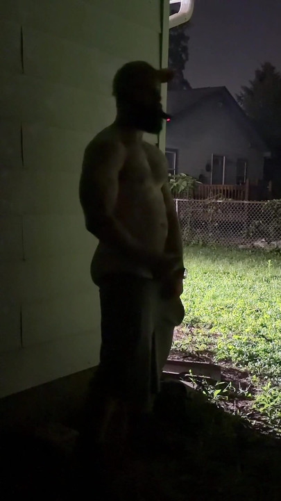 Backyard Cigar, Cum and Piss
