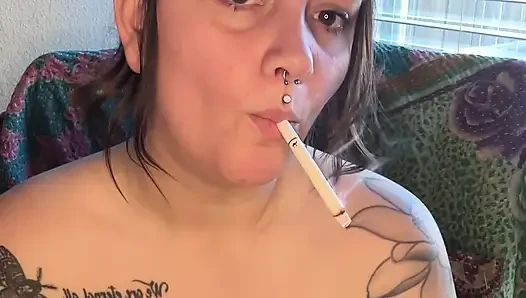 Chubby Smoker Masturbating