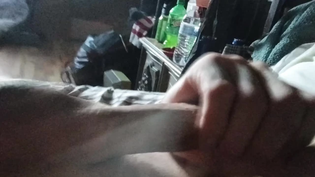 Jacking off then cumming all over my stomach