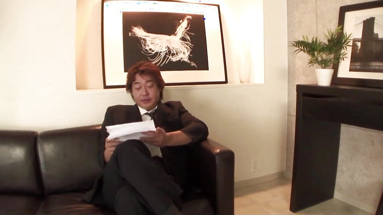 Office Asian Girls Scene-3 japoński w DP Trójka w biurze Pokryte nasieniem