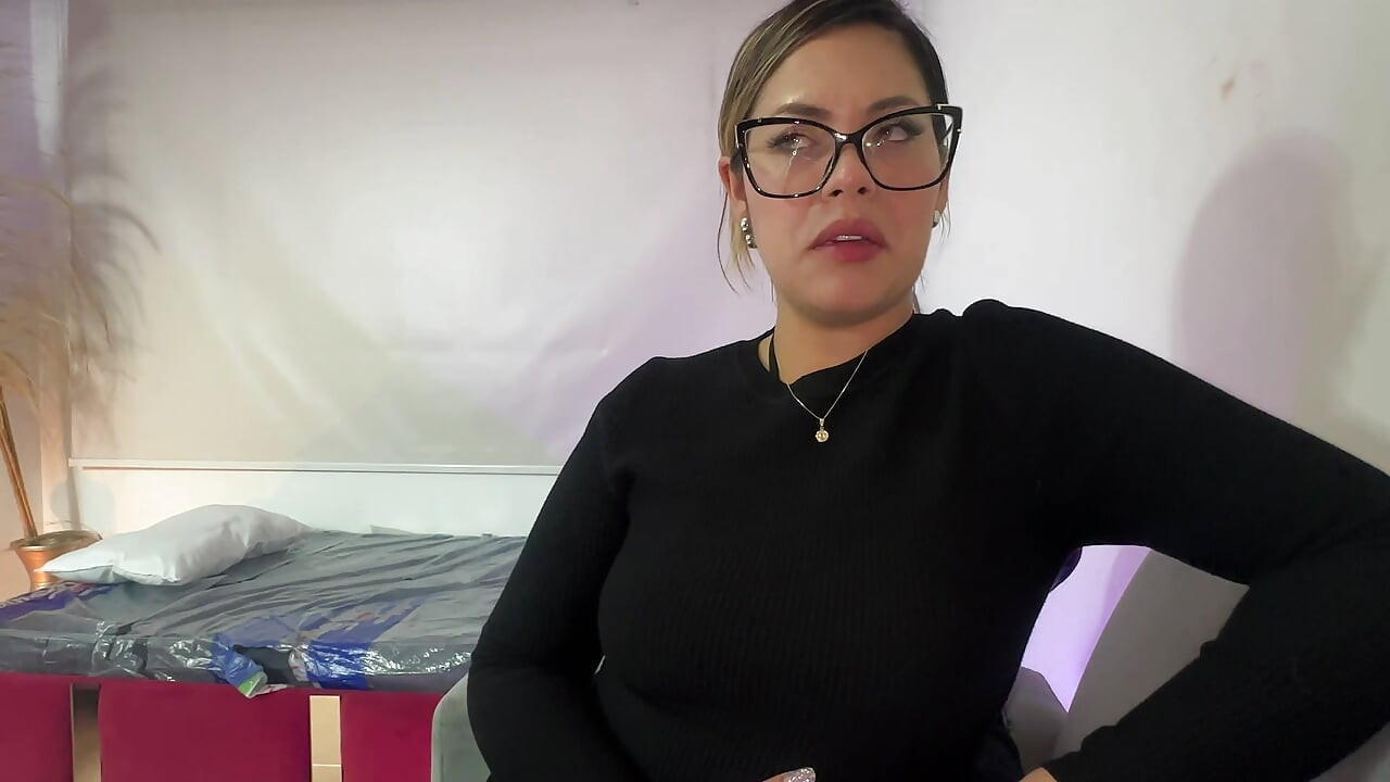 My stepmom squeezes all the milk out of my cock so I can focus on studying