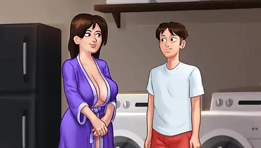 Fucking My Hot Stepmom Debbie - Summertime Saga Debbie Shower Sex Scene