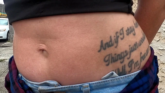 Belly Button Play with Tattoos