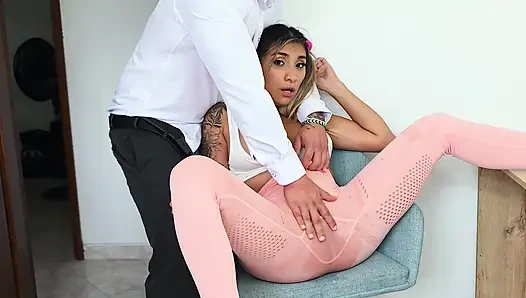 I can't believe it! My stepdad found me masturbating and stuck his finge...