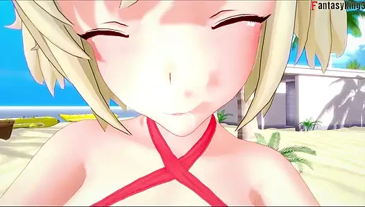 Burnice Bikini-blowjob am strand - kostenloser POV - Zenless Zone Zero (ZZZ)