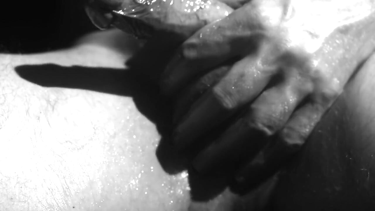 Close-up Oily Masturbation and Cum