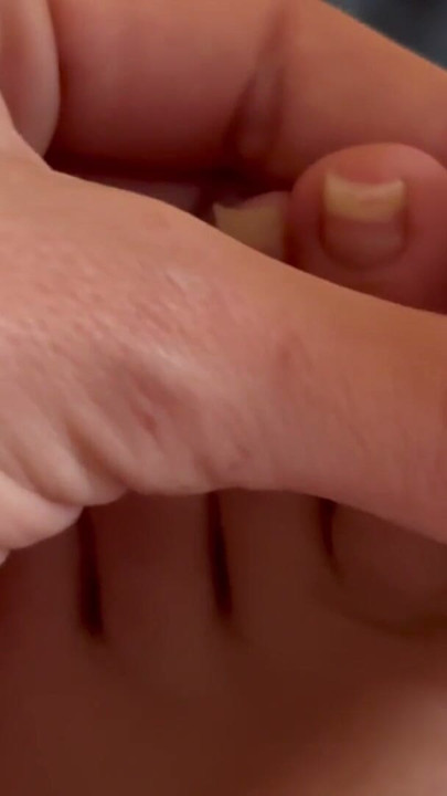 Long Toenails clipping closeup foot fetish | Clip 1