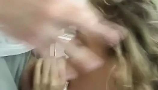 Cute German teens having fun sucking dicks in public