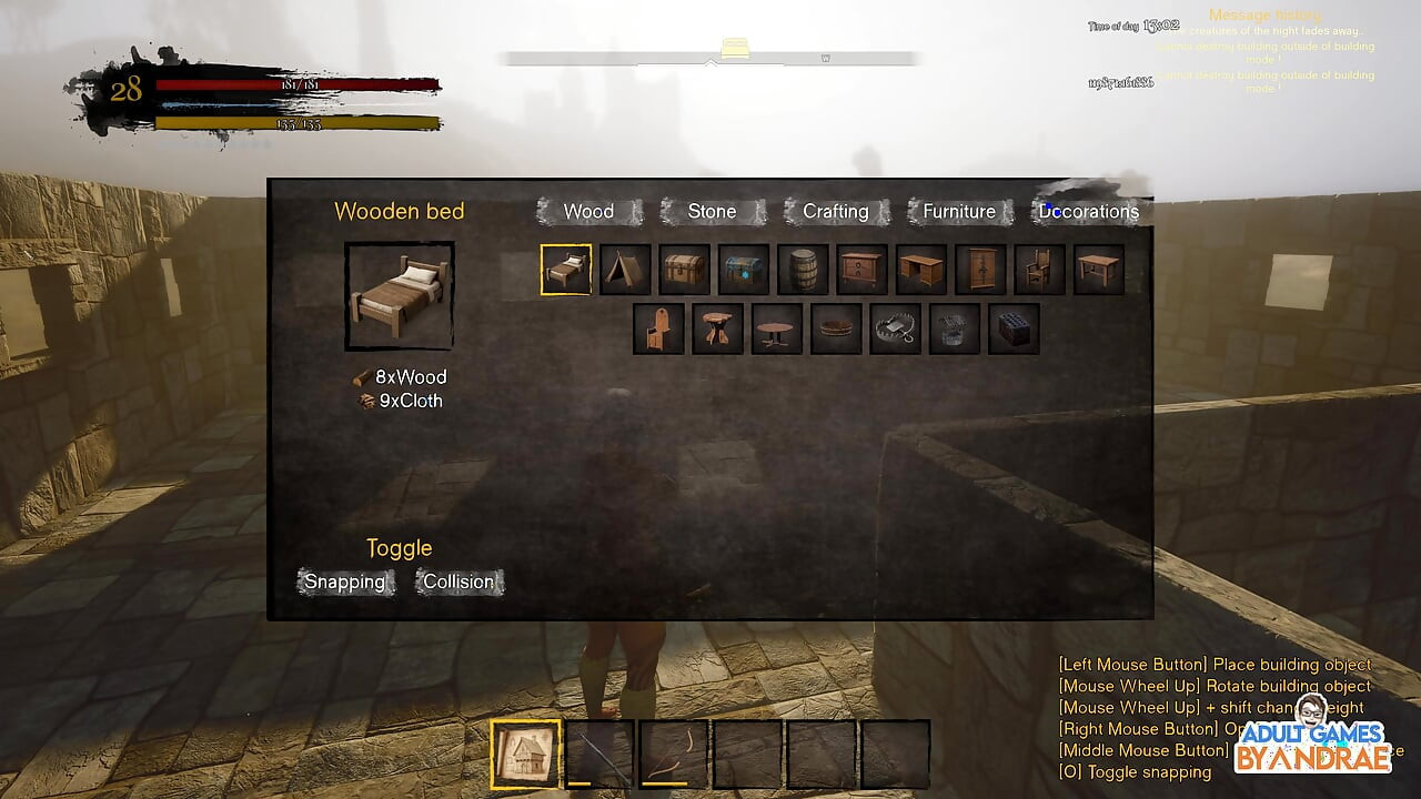 EP7: Construindo a Cozinha da Casa de Pedra, Cama &Banho em Wicked Island (jogo)