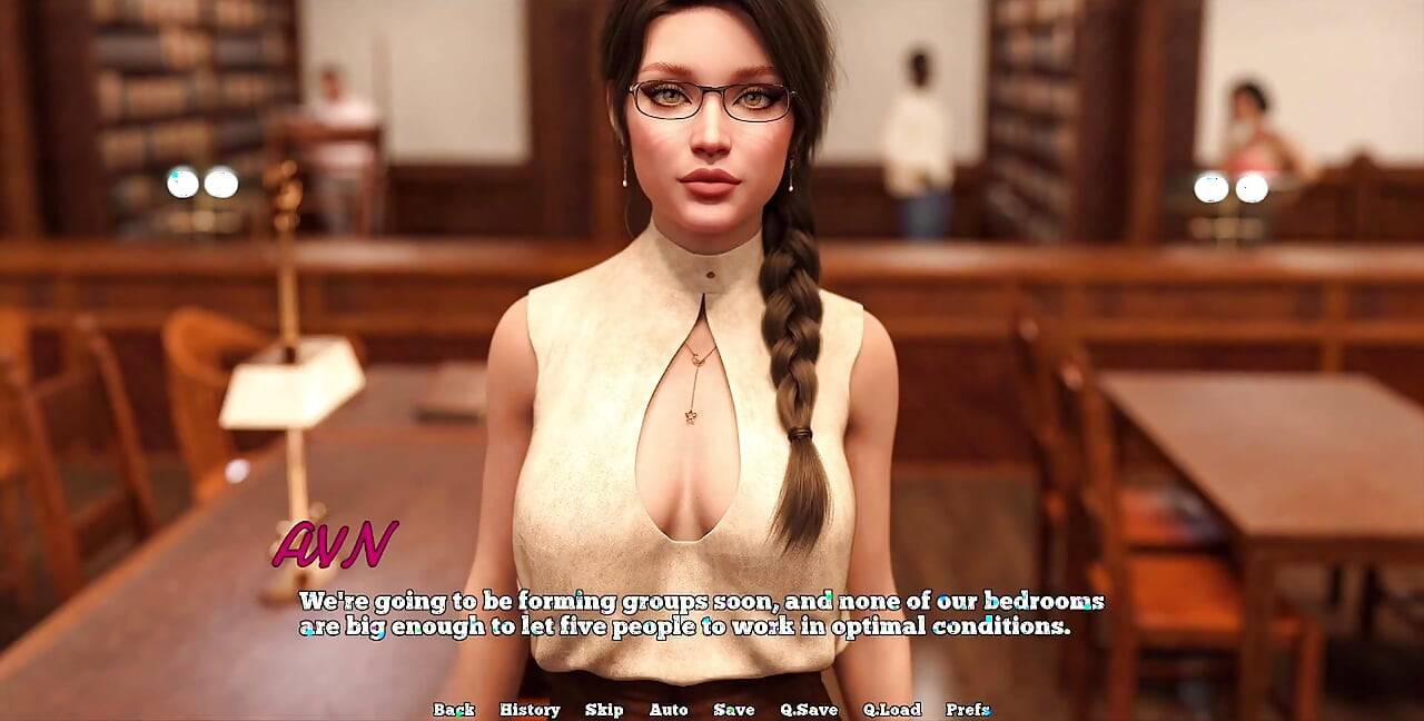 Law College - the Librarian Likes to Show Cleavage to Her Students