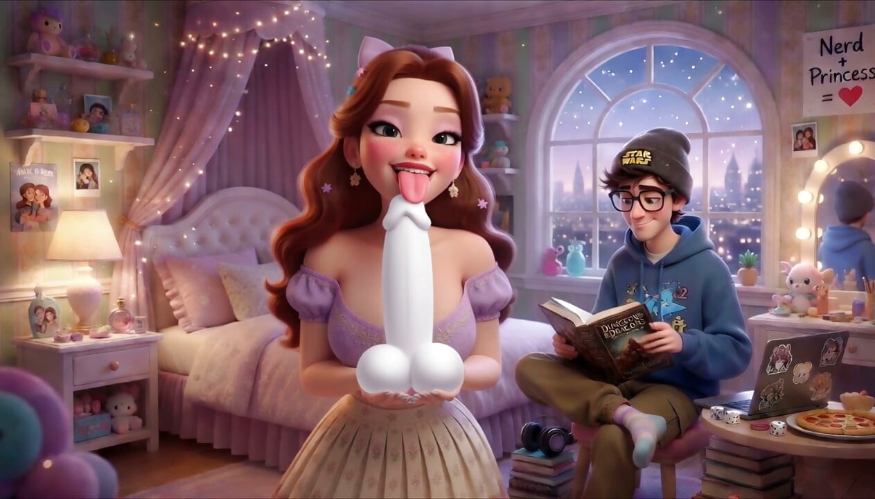 My cuckold boyfriend reads a book while my friend fucks me