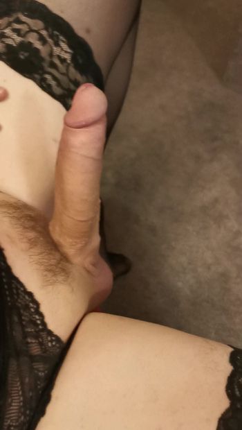 Showing off my Cock in Lingerie - Part 2