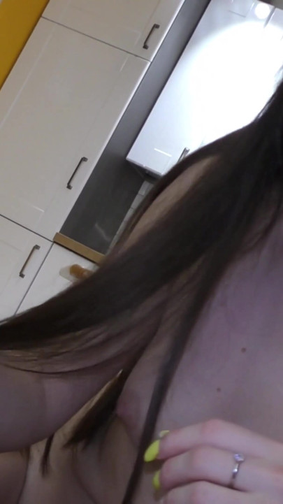 Her slobbering mouth swallowed my cock to the balls | Clip 1